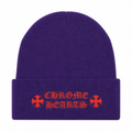 Gothic Script Beanie - Purple front view