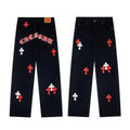 Red cross arch jeans in black