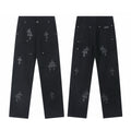Tonal cross carpenter jeans in black