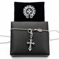 Pavé Cross Pendant Chain — Silver