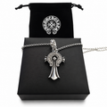 Horseshoe Cross Pendant Chain — Silver