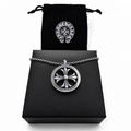 Circle Cross Medallion Chain — Silver