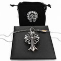 Open Filigree Cross Chain — Silver