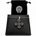 Fleur Cross Pendant Chain — Silver