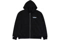 Black horseshoe zip up hoodie front