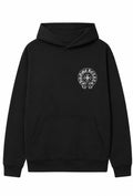 Black horseshoe circle hoodie front