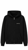 Black zip up hoodie front