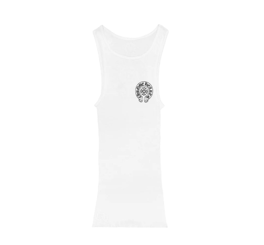 CH Horseshoe Logo Tank Top — White, front
