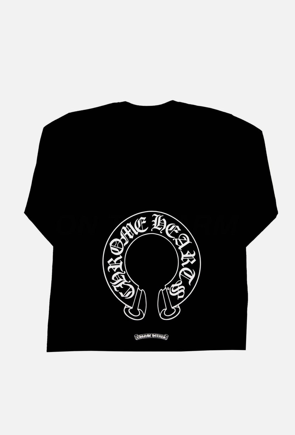 CH Horseshoe Floral Sleeve Long Sleeve Black - Back