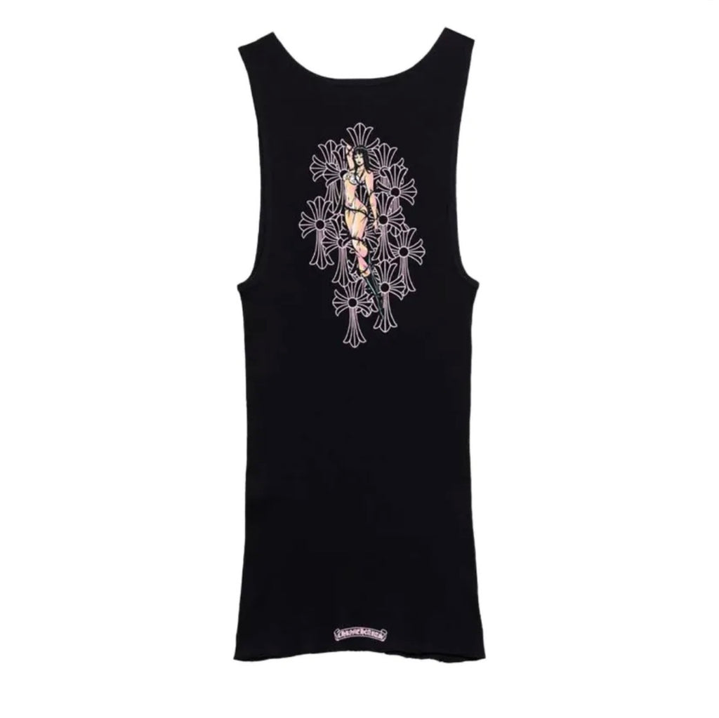 Deadly Doll Tank Top — Black, back