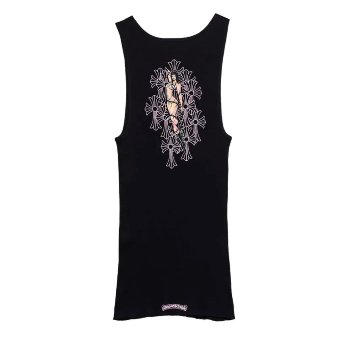 Deadly Doll Tank Top — Black, back