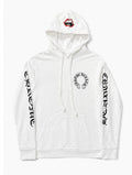 CH Chomper Lips Horseshoe Hoodie White - Front