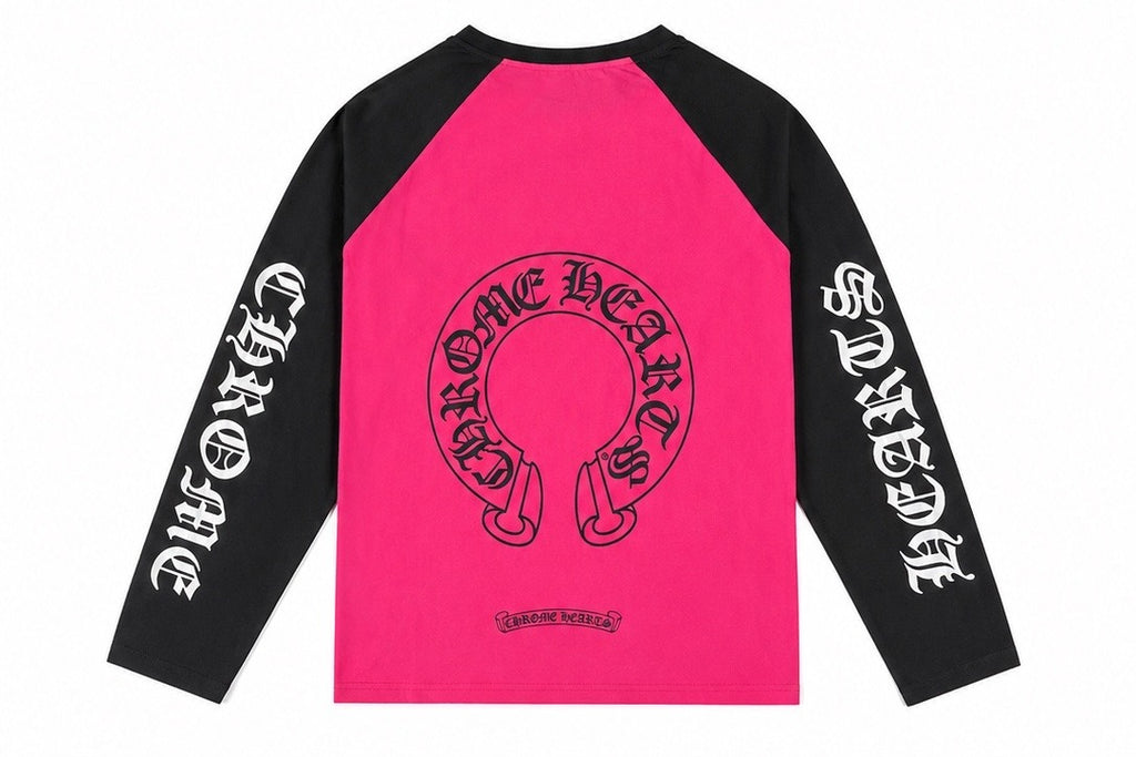 CH Horseshoe Raglan L/S Hot Pink — Back