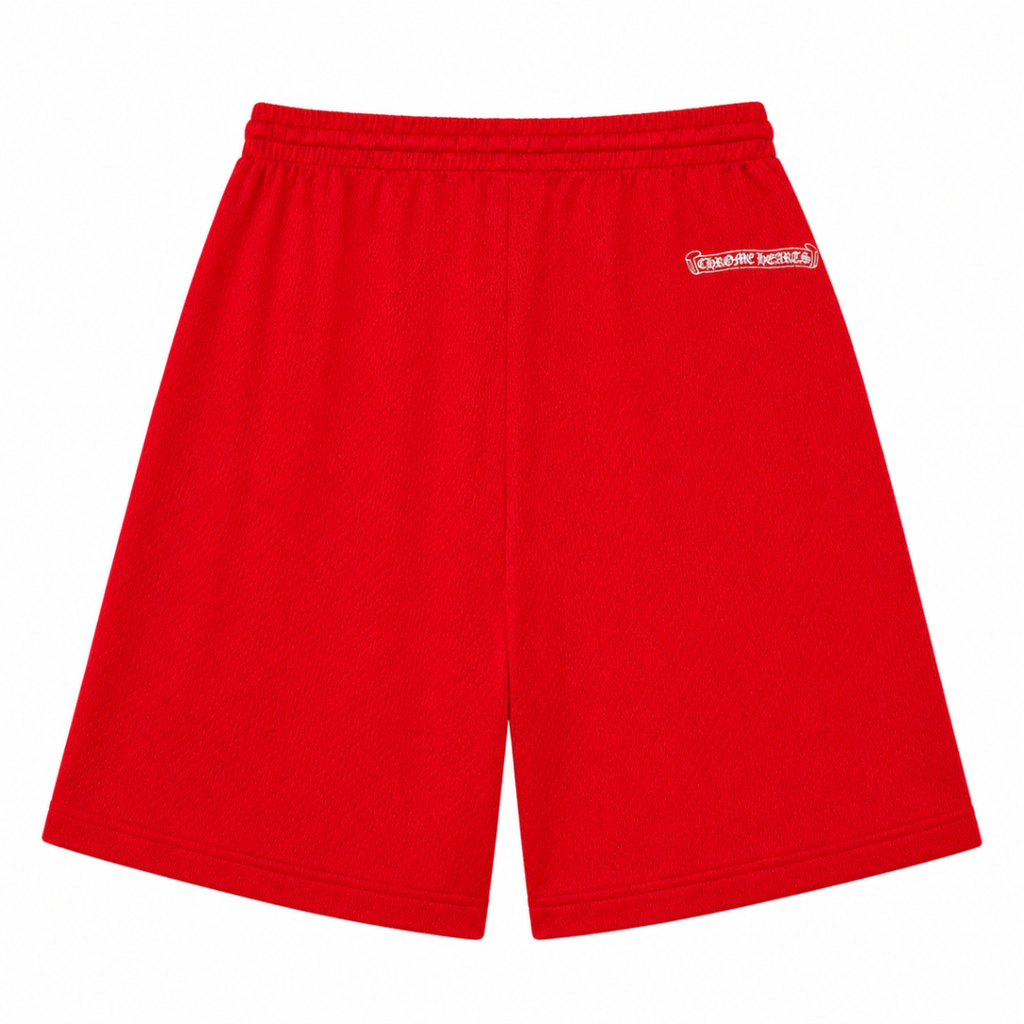 CH Mesh Shorts Red Team 99 back