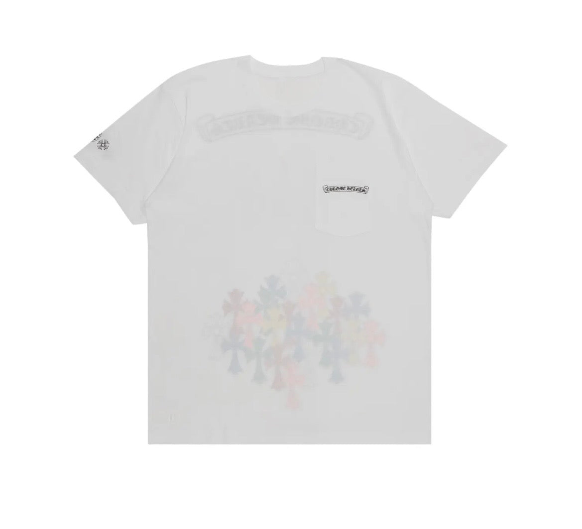 CH Multi Color Cross Tee White front