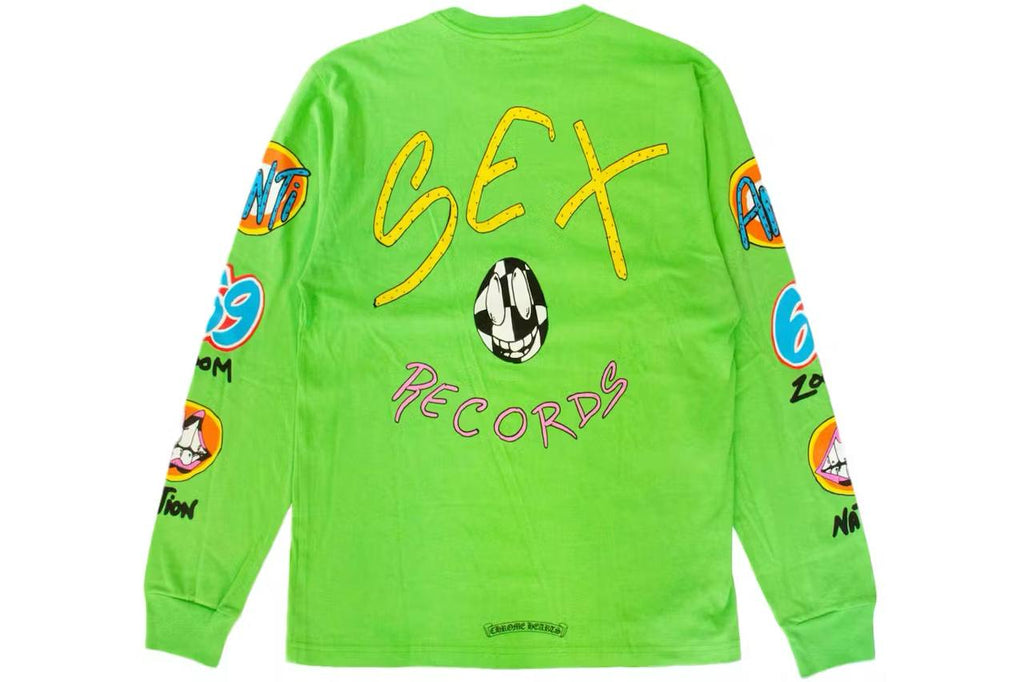 CH Neon Green Sex Records M-Boy long sleeve - back