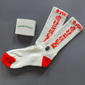CH Letters Sock White Red