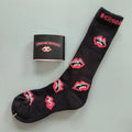 CH Lips Sock Black Pink