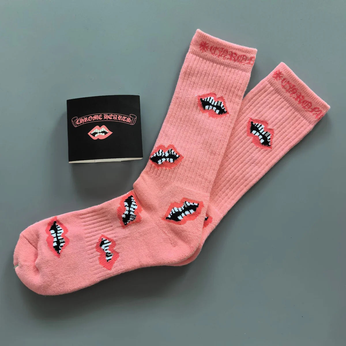 CH Lips Sock Pink