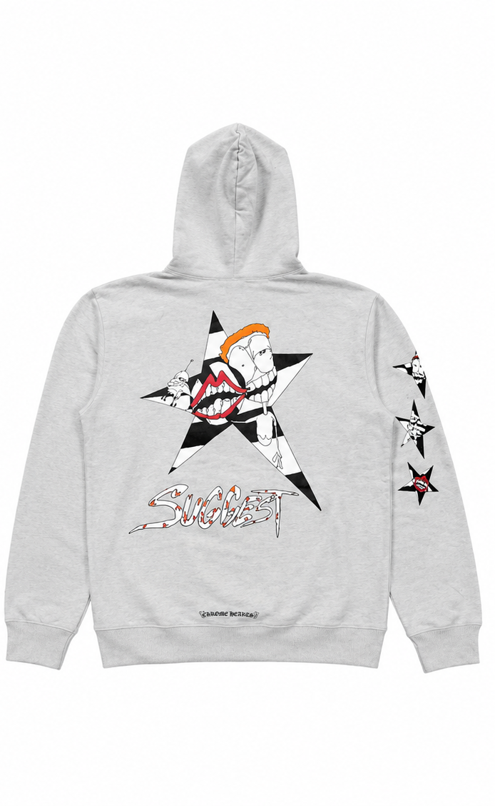 CH Suggest Star Hoodie Grey back
