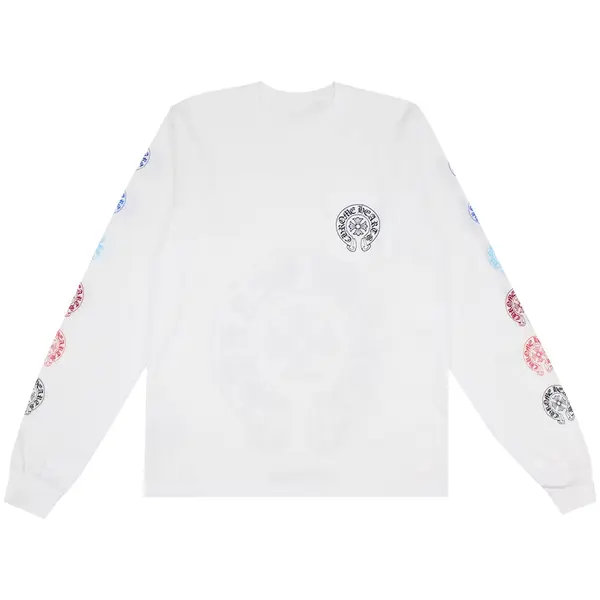 CH Multi-Color Horseshoe Long Sleeve White front